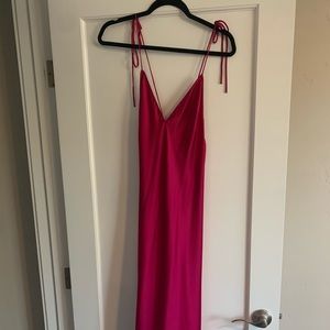 Victoria’s Secret satin Jacquard Midi slip dress